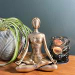Gold Yoga Meditation Figurine - Zen Home Decor