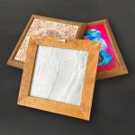 Flower of Life Natural Stone Wall Art Trio