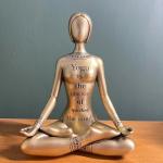 Gold Yoga Meditation Figurine - Zen Home Decor