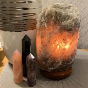 Grey Himalayan Salt Lamp - Spiritual Night Light