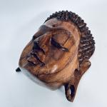 Wooden Buddha Head Wall Mask for Meditation