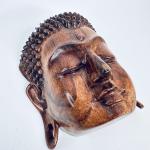 Wooden Buddha Head Wall Mask for Meditation