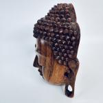Wooden Buddha Head Wall Mask for Meditation