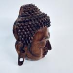 Wooden Buddha Head Wall Mask for Meditation