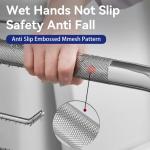 30-Inch Fold Down Toilet Grab Bar with Paper Holder