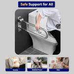 30-Inch Fold Down Toilet Grab Bar with Paper Holder