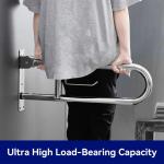 30-Inch Fold Down Toilet Grab Bar with Paper Holder