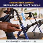 Drive Medical Rollator Walker with Padded Seat - Blue