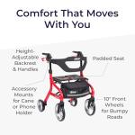 Drive Medical Nitro Sprint Foldable Rollator Walker