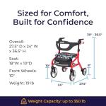 Drive Medical Nitro Sprint Foldable Rollator Walker