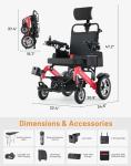 Lightweight Foldable Electric Wheelchair with Bluetooth