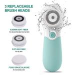 Electric Facial Cleansing Brush with 3 Attachments