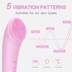 Rechargeable Silicone Face Scrubber with Vibrating Massage
