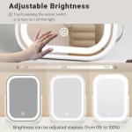 Portable LED Travel Makeup Mirror with Touch Screen