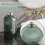 360° Rotating Makeup Brush Organizer with Lid