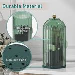 360° Rotating Makeup Brush Organizer with Lid