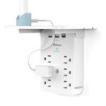Wall Outlet Expander with Surge Protection & USB Ports