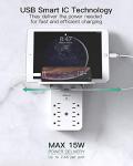 Wall Outlet Expander with Surge Protection & USB Ports