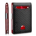 Slim RFID Blocking Red Wallet for Men