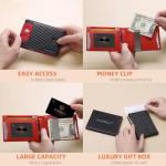 Slim RFID Blocking Red Wallet for Men