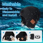 Bluetooth Beanie Hat with Headphones and Light