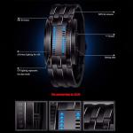 LED Digital Waterproof Watch for Men - Black