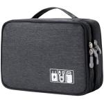 Portable Double Layer Travel Organizer for Electronics