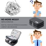 Portable Double Layer Travel Organizer for Electronics