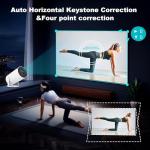 Portable 4K Mini Projector with WiFi and Bluetooth