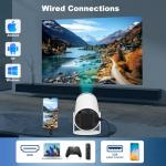 Portable 4K Mini Projector with WiFi and Bluetooth