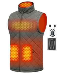 Heated Puffer Vest with Battery Pack for Winter