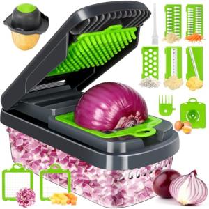 12-in-1 Vegetable Chopper with 7 Blades