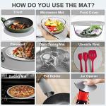 LekDrok 10-Inch Microwave Food Cover & Silicone Mat