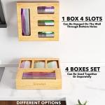 Bamboo Kitchen Drawer Bag Storage Organizer