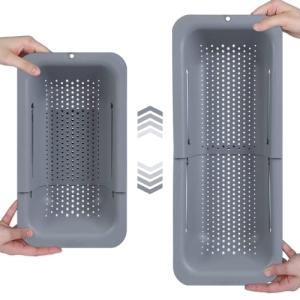 Extendable Over the Sink Colander for Kitchen