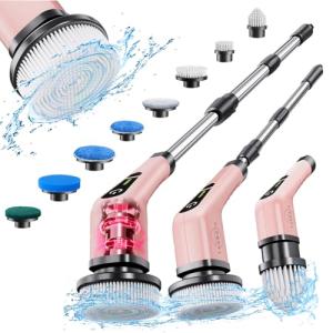 Cordless Electric Spin Scrubber with 8 Brush Heads