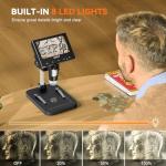 Elikliv 1000x Coin Microscope with LCD Display