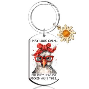 Hilarious Chicken Keychain - Perfect Gag Gift!