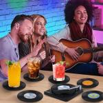 Funny Vinyl Record Coasters Set for Drink Lovers
