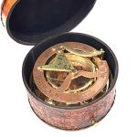 Antique Brass Nautical Sundial Compass Gift Set