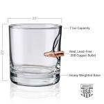 Real .308 Bullet Rocks Glass – 11oz, USA Made