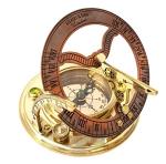 Antique Brass Nautical Sundial Compass Gift Set