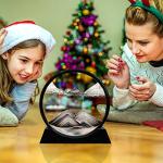 Aoderun 3D Moving Sand Art Frame - Black