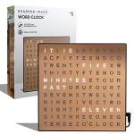 Copper Finish LED Word Digital Clock - 7.75