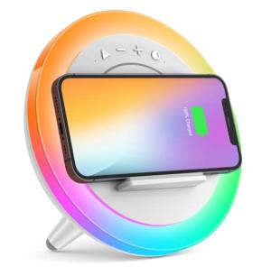 Bluetooth Speaker Night Light with Wireless Charging