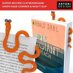 Wally The Bookworm Clip Bookmark - Fun Gift!