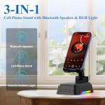 Bluetooth Speaker Phone Stand with Ambient Light