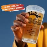Unique 60th Birthday Gifts for Men, Vintage Beer Glass