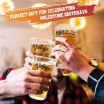 Unique 60th Birthday Gifts for Men, Vintage Beer Glass