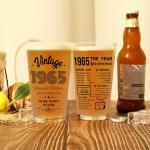 Unique 60th Birthday Gifts for Men, Vintage Beer Glass